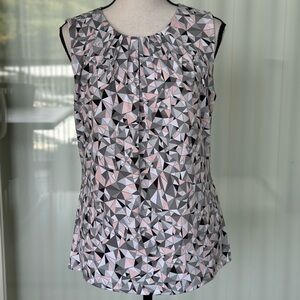 New Calvin Klein Pleat Neck Sleeveless Cami